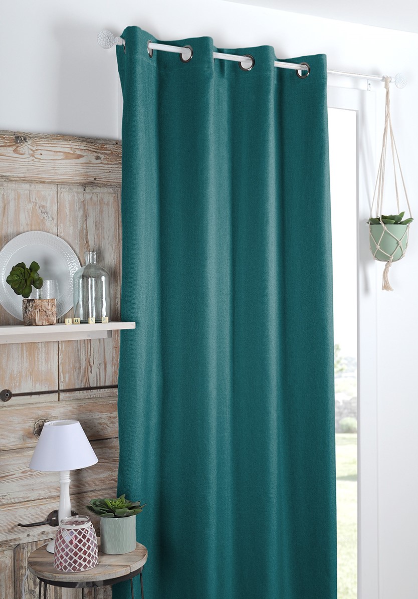 Le bleu en déco : rideau