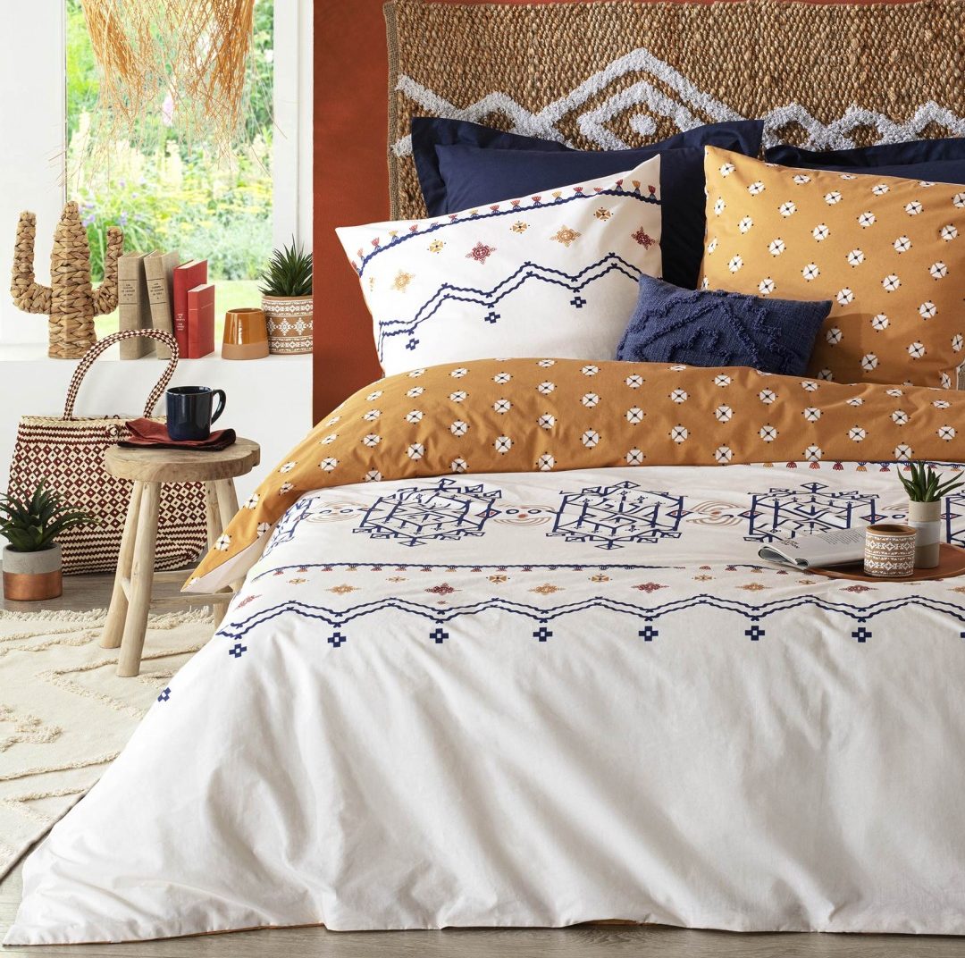 Parure de couette jaune KANITHA