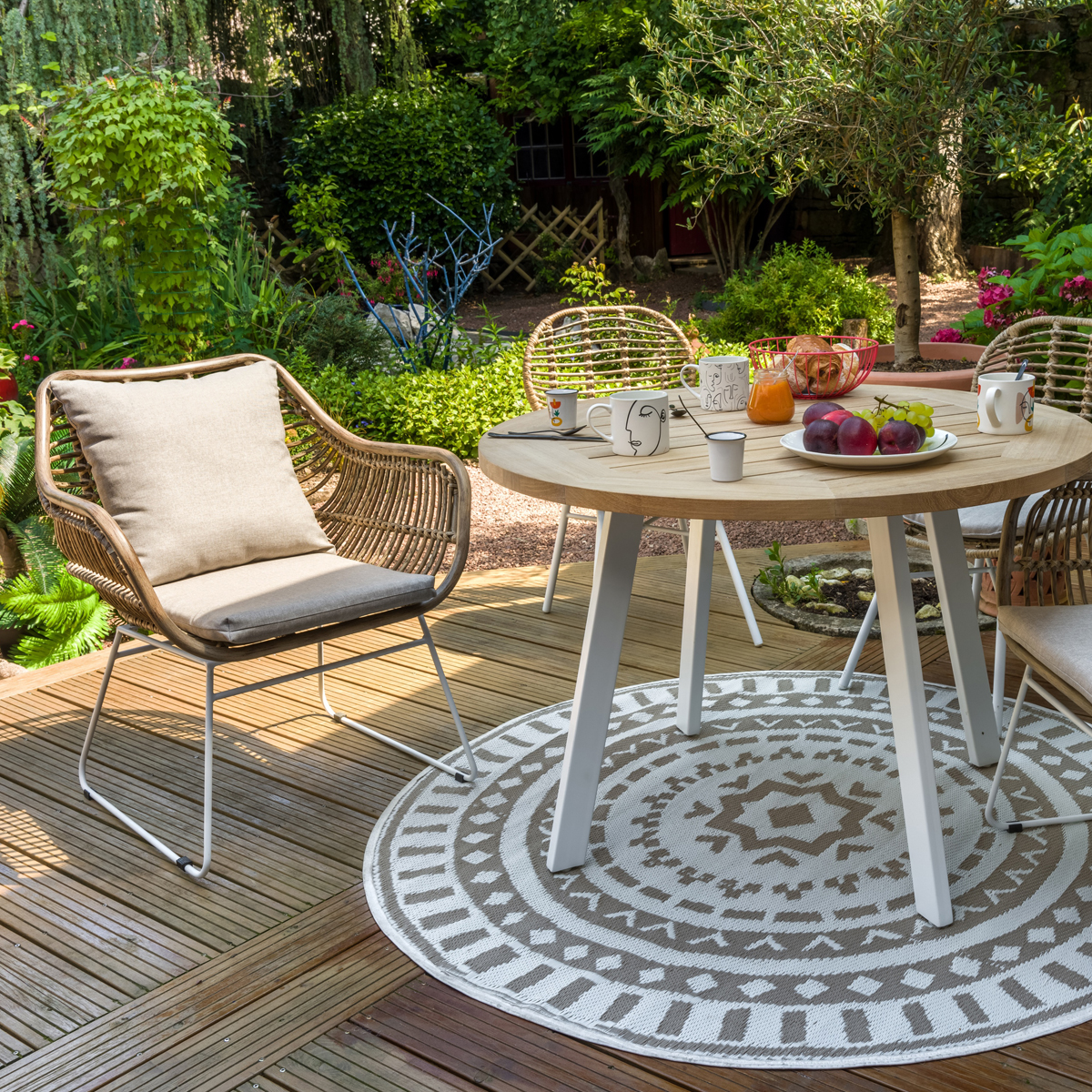 salon de jardin en rotin
