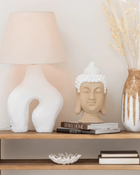 lampe à poser en papier maché
