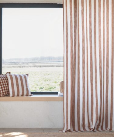 Housse de coussin rayures et vichy
