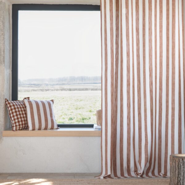 Housse de coussin rayures et vichy