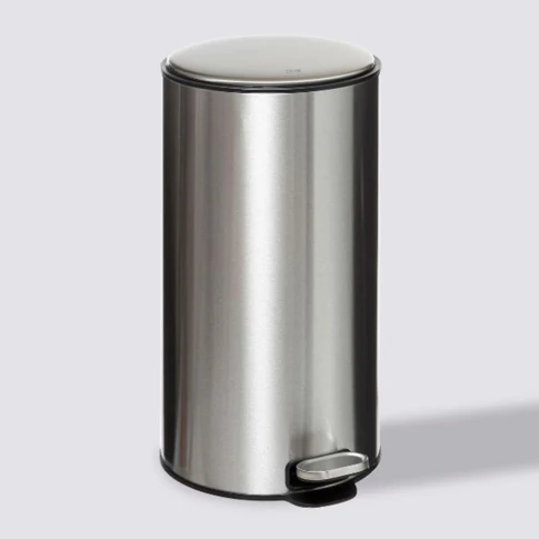 Runder Mülleimer aus Metall 30L