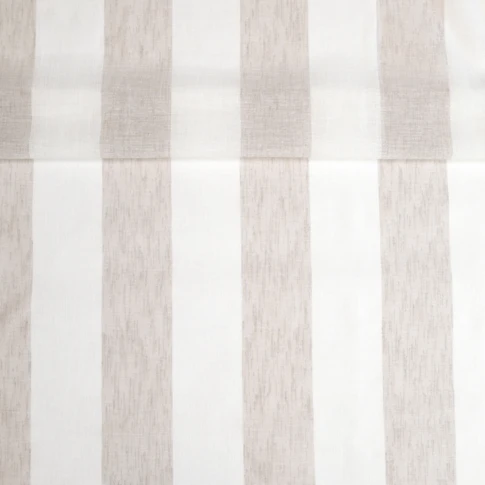 Tissu voilage à larges rayures et bas plombé