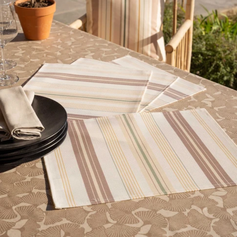 Set de table rectangulaire enduite