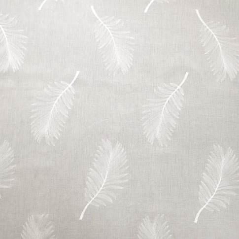Tissu voile brodée à motifs feuilles
