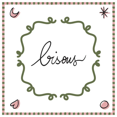 Lot de 20 serviettes papier bisou  33 x 33 cm Kaki