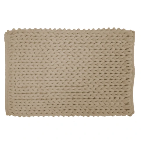 Tapis de bain en chenille douce antidérapant 50 x 80 CM SABLE