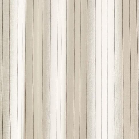 Tissu 100% coton fines rayures beige LOURMARIN