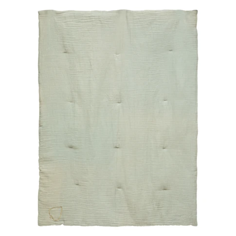 Edredon en gaze de coton vert