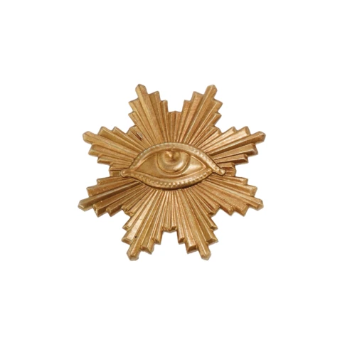 Ex-voto œil doré déco murale 7 cm Doré