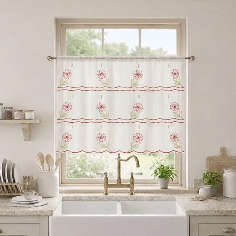 Modulares, besticktes Teil mit Blumenmustern