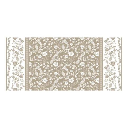 Toile cirée oiseaux aux branchages fleuris