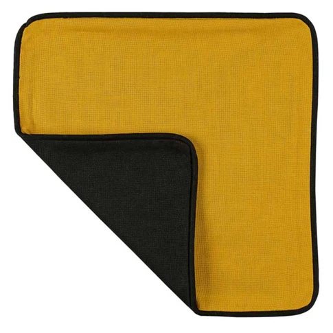 housse de coussin aspect lin jaune