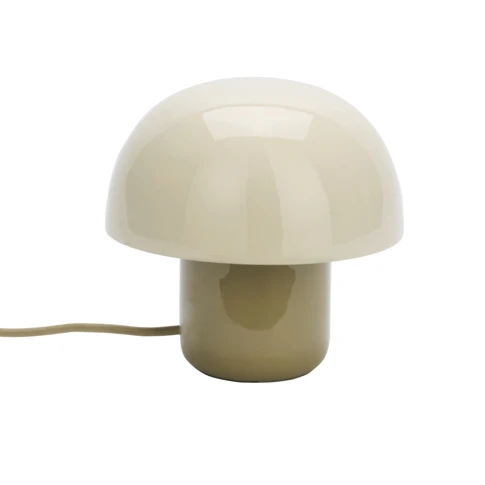 Lampe à poser en fer émaillé avec abat-jour dôme 20 x 20 x 20 cm Kaki
