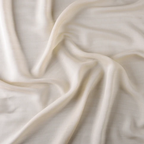 Tissu plombé voile en laine 295 cm Crème