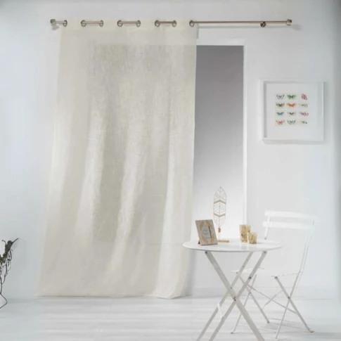 Rideau Effet Lin Blanc
