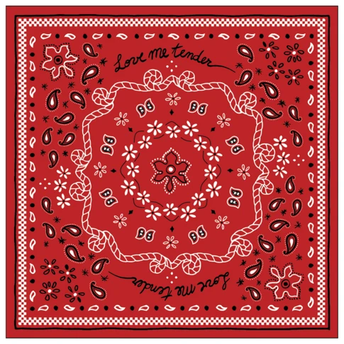 Lot de 20 serviettes papier bandana  33 x 33 cm Rouge