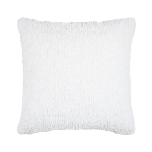 Coussin carré imitation fourrure avec recto velours