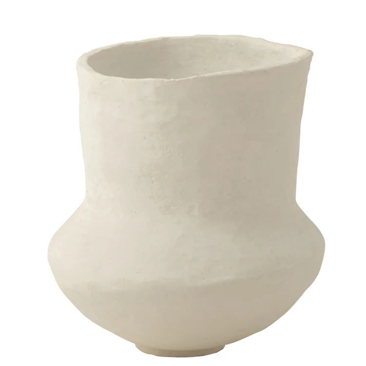 Hohe dekorative Vase aus Pappmaché