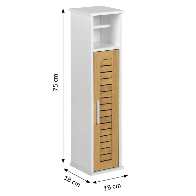Meuble dérouleur papier WC avec rangement intégré