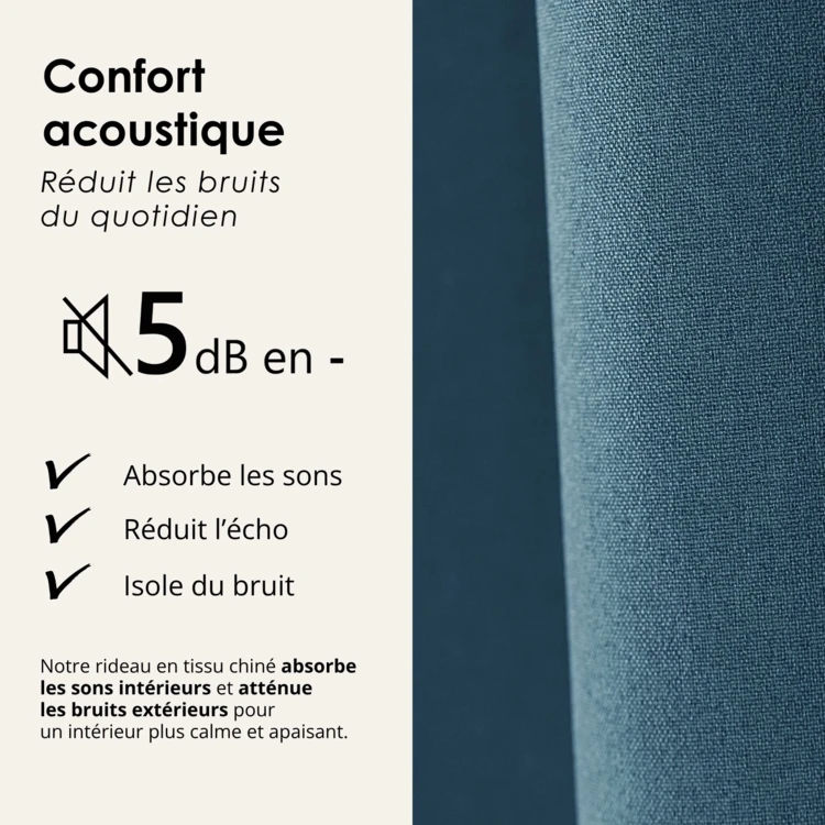 Vorhang 100% thermisch abdunkelnd phonisch meliert MIDNIGHT
