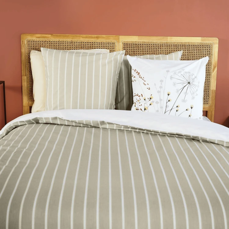 Set di biancheria da letto a 3 pezzi con fiori a righe rovesciate
