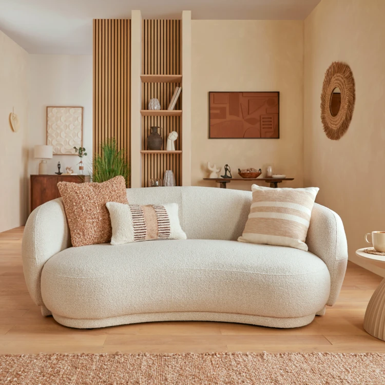 Divano fisso a 2 posti con design organico