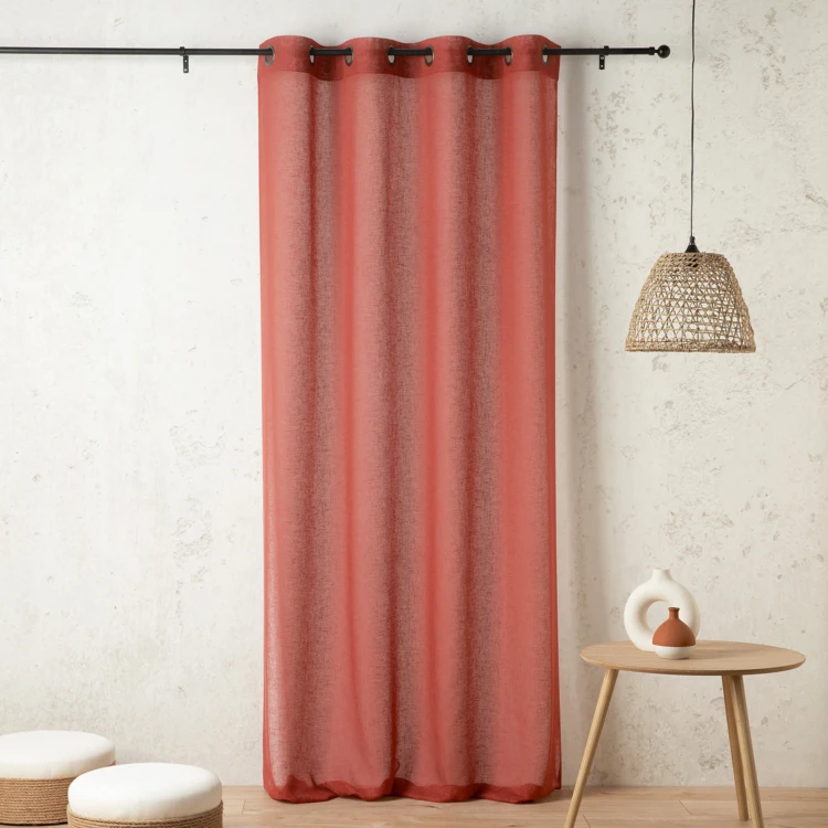 Cortinas lisas y de rejilla de poli/lino
