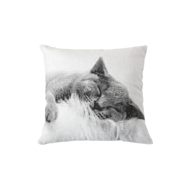 Coussin déhoussable en coton recyclé