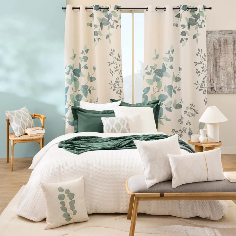 Parure de lit en microfibre gaufrée motif nid d’abeille