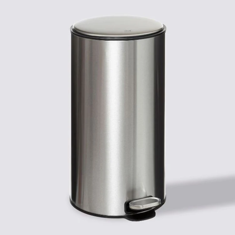 Runder Mülleimer aus Metall 30L