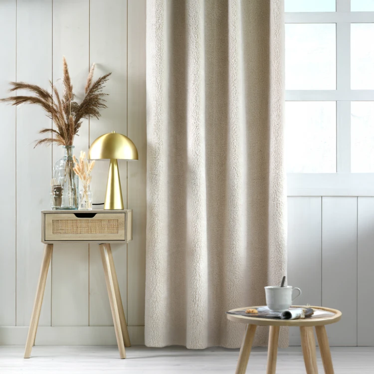 Rideau effet peau lainée ultra doux