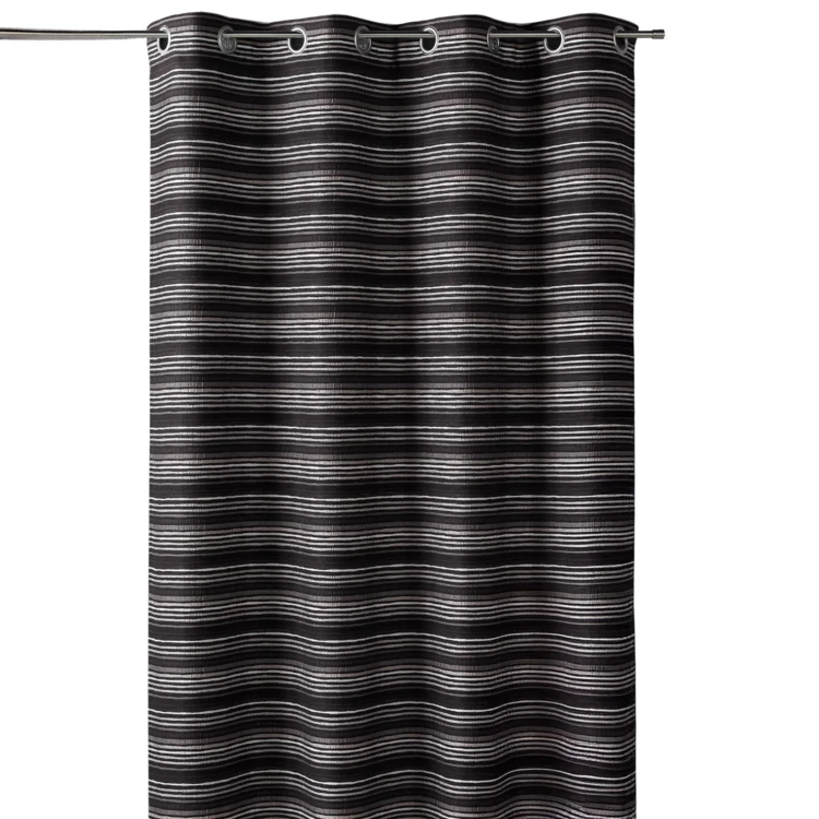 Cortina jacquard aislante con rayas finas