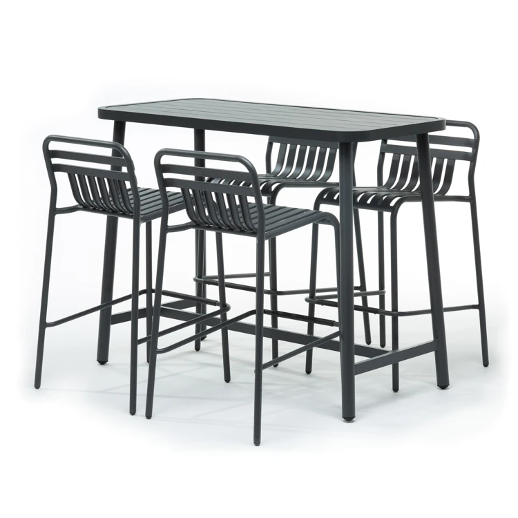 Tabouret extérieur haut avec dossier