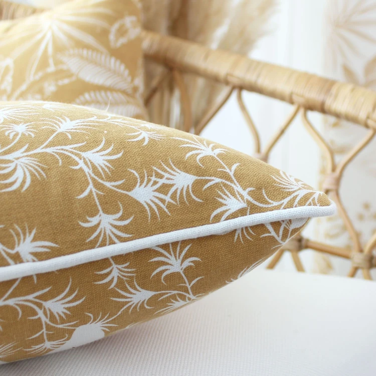 Coussin déhoussable style végétal
