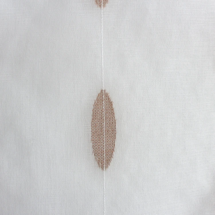 Par de visillos pequeños de jacquard con diseño ovalado