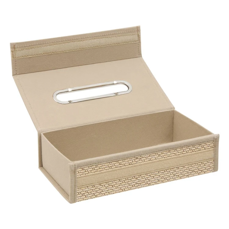 Tissuebox van bamboe en polyester