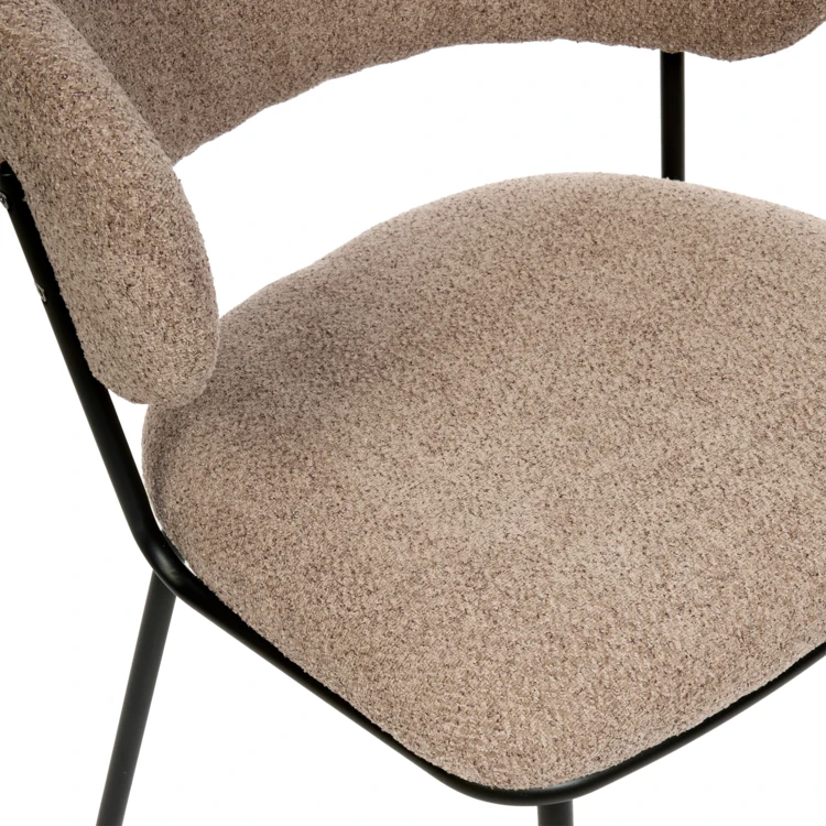 Lot de 2 fauteuils de table en chenille