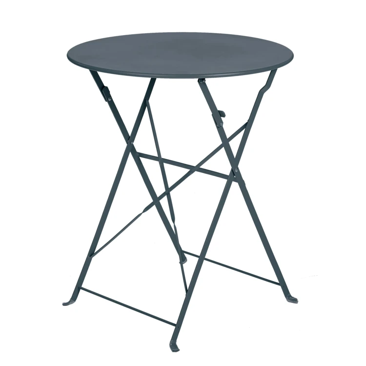 Table de jardin pliante en acier ronde