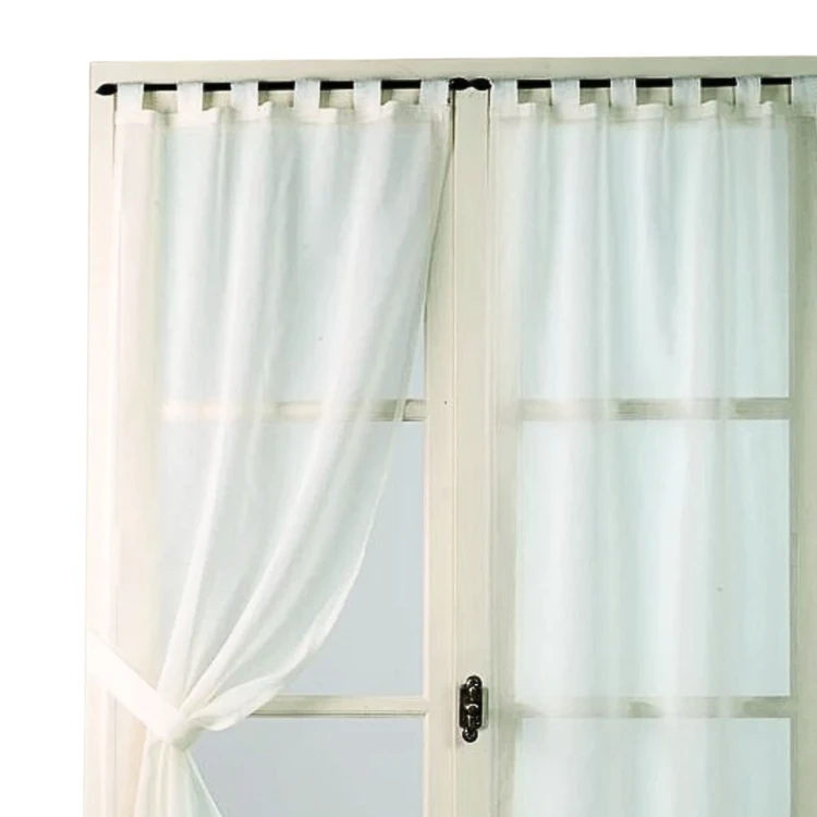 Par de cortinas transparentes lisas e leves