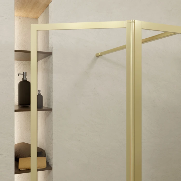 Paroi de douche à l’italienne avec volet pivotant en verre trempé 5 mm