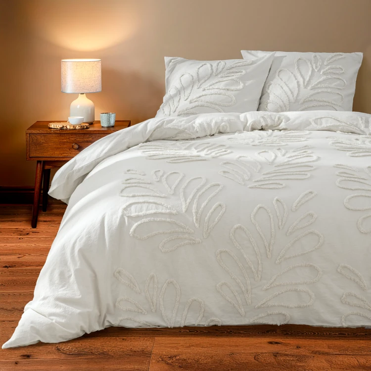 Set da letto a 3 pezzi in cotone 100% trapuntato: coprimaterasso + federe
