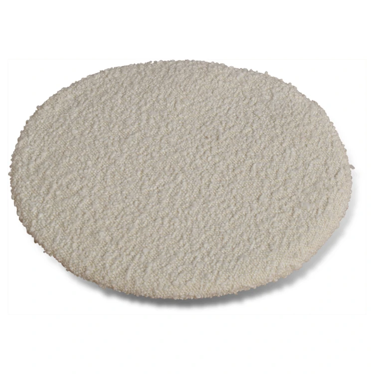 Galette de chaise ronde en tissu bouclette