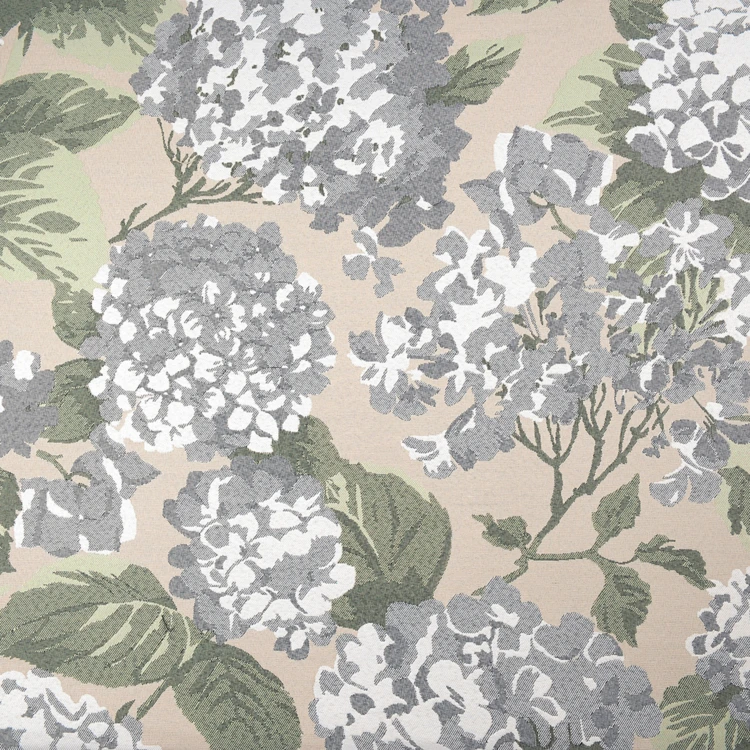 Jacquardvorhang mit Hortensienmuster