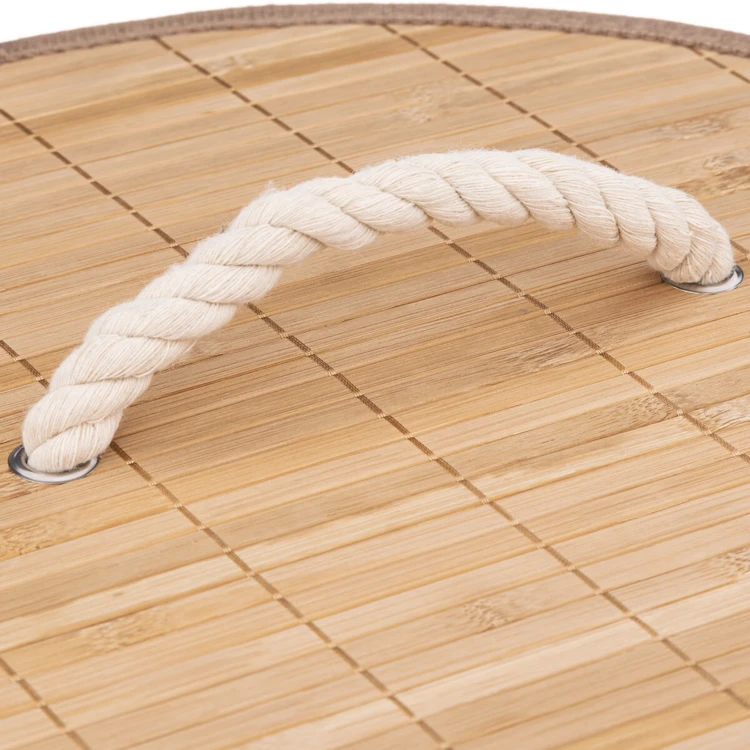 Ronde bamboe wasmand 48L