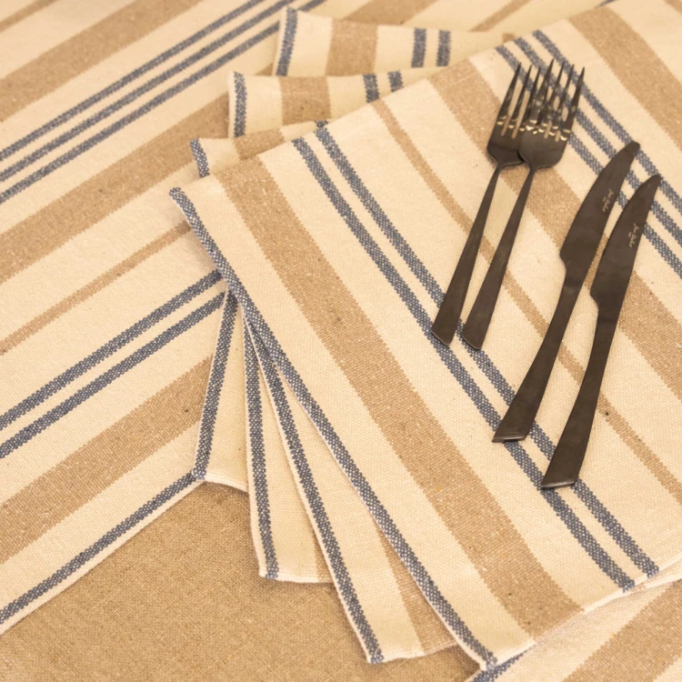 Set de table en coton épais rayures