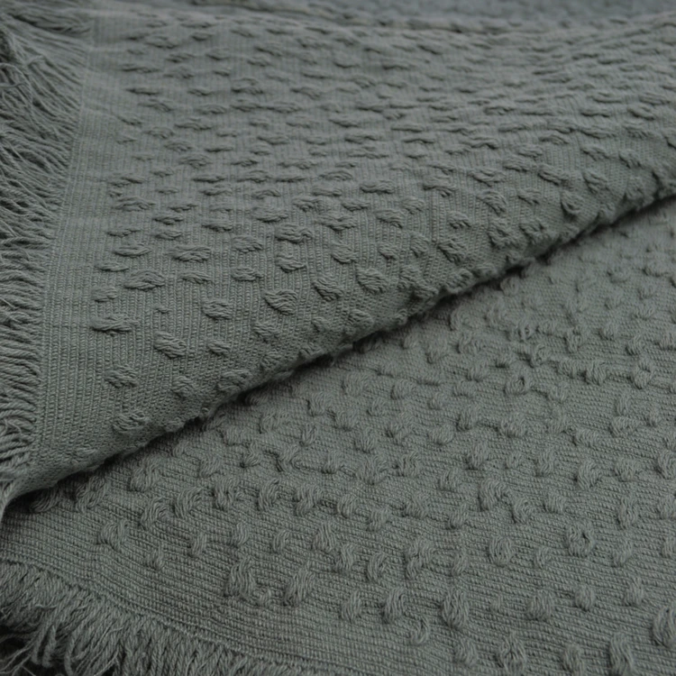 Plaid aus Baumwoll-Jacquard mit Wassertropfenmuster