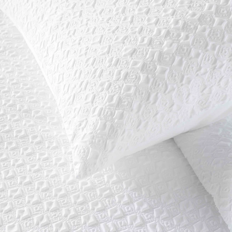 Parure de lit 2 pièces en coton réversible gaufré housse + taie