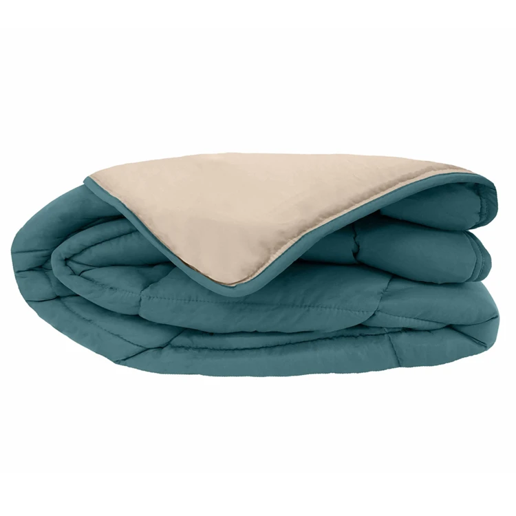 Couette chaude microfibre bicolore 400 gr/m2